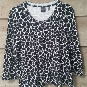 Rafaella Printed Cardigan Set